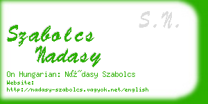 szabolcs nadasy business card